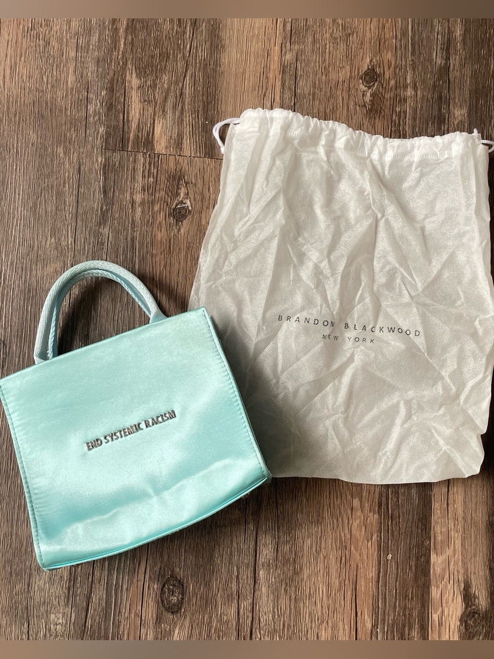 Brandon Blackwood Blue 'End Systemic Racism' Mini Tote
